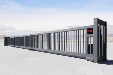 Railless تلسکوپی خودرو آلومینیوم موتوری کشویی درب حیاط جهت مدرسه