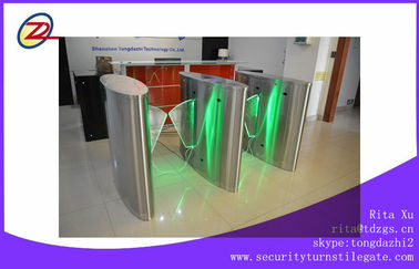 فولاد ضد زنگ فلپ مانع دروازه کنترل دسترسی به رهبری نور، کارت RFID