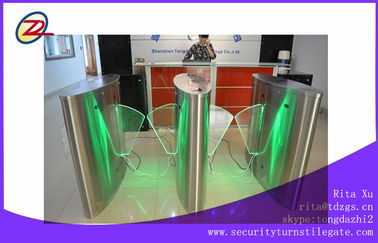 فولاد ضد زنگ فلپ مانع دروازه کنترل دسترسی به رهبری نور، کارت RFID